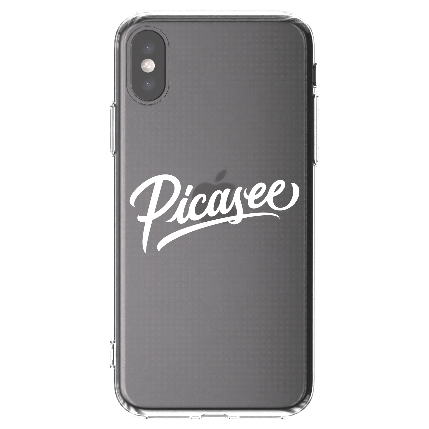 Picasee silikónový prehľadný obal pre Apple iPhone X/XS - Picasee - old logo - white