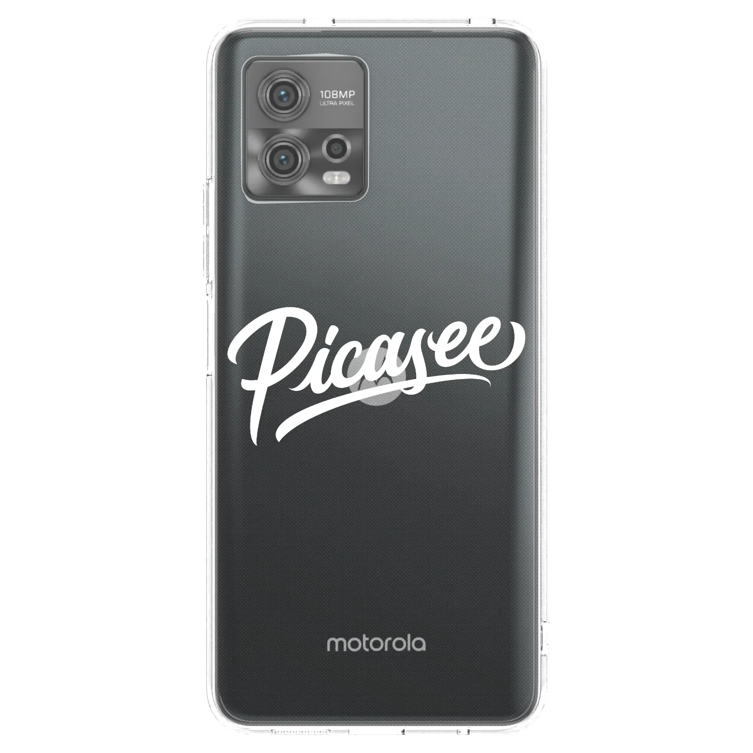 Picasee silikónový prehľadný obal pre Motorola Moto G72 - Picasee - old logo - white