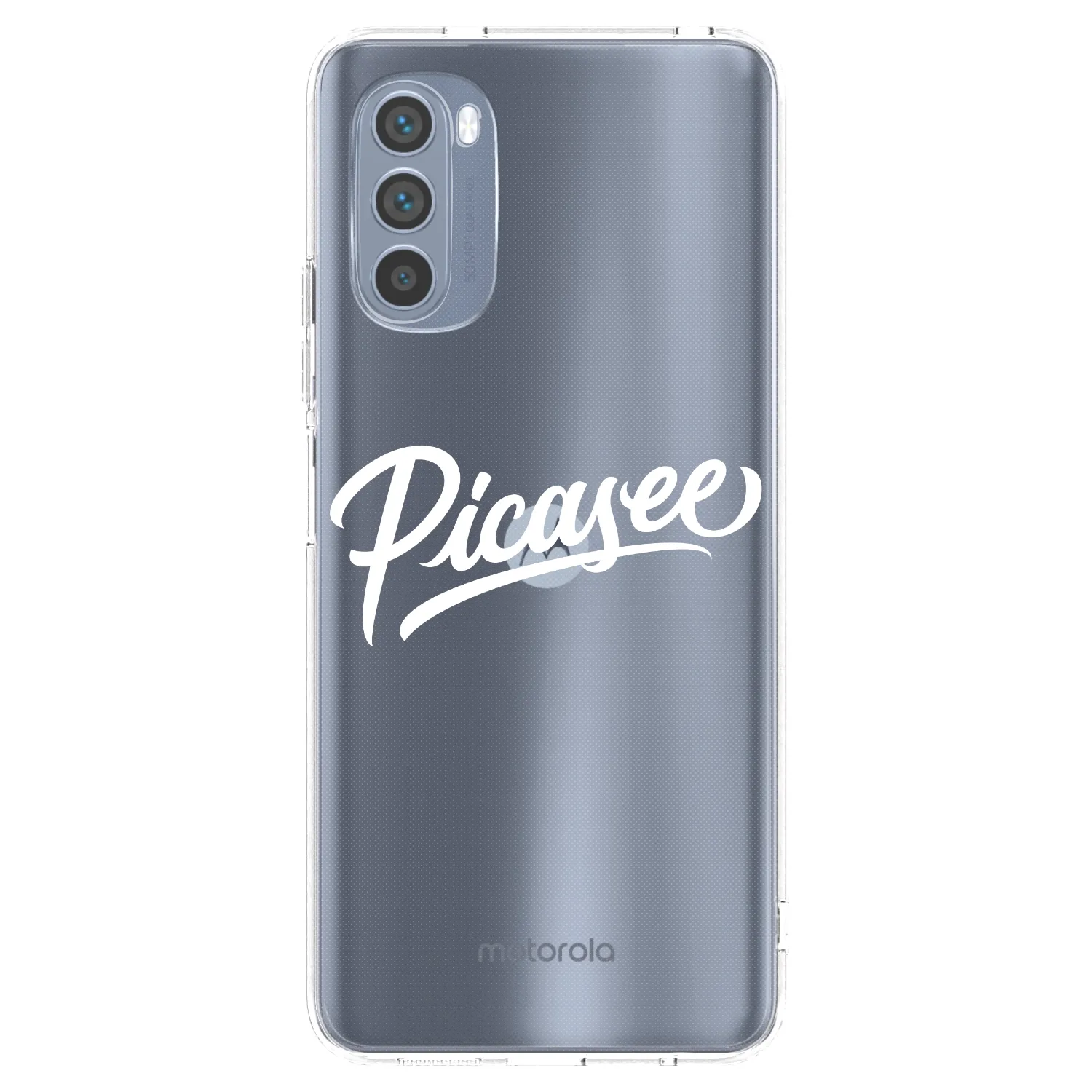 Silikónový prehľadný obal pre Motorola Moto G62 - Picasee - old logo - white