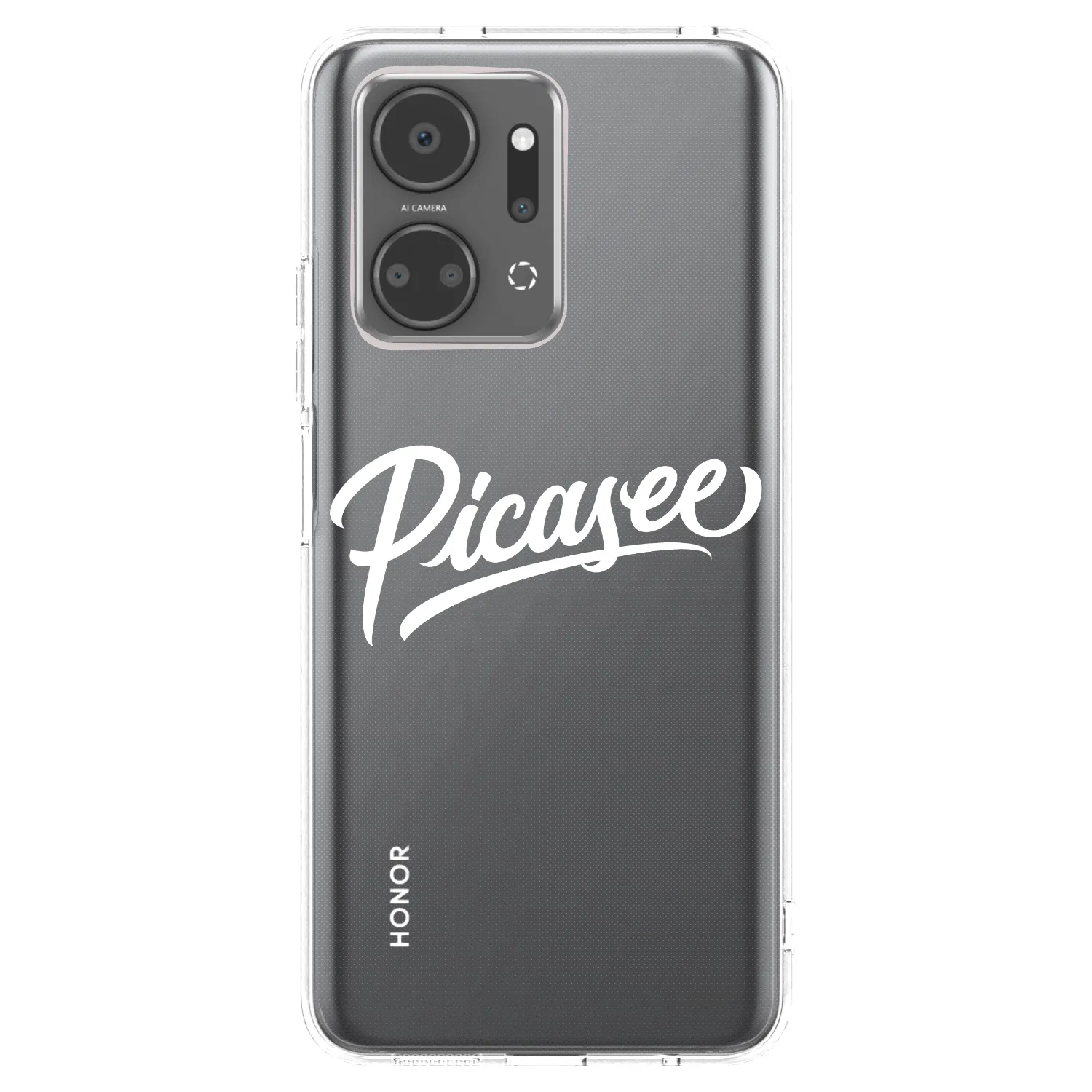Picasee silikónový prehľadný obal pre Honor X7a - Picasee - old logo - white