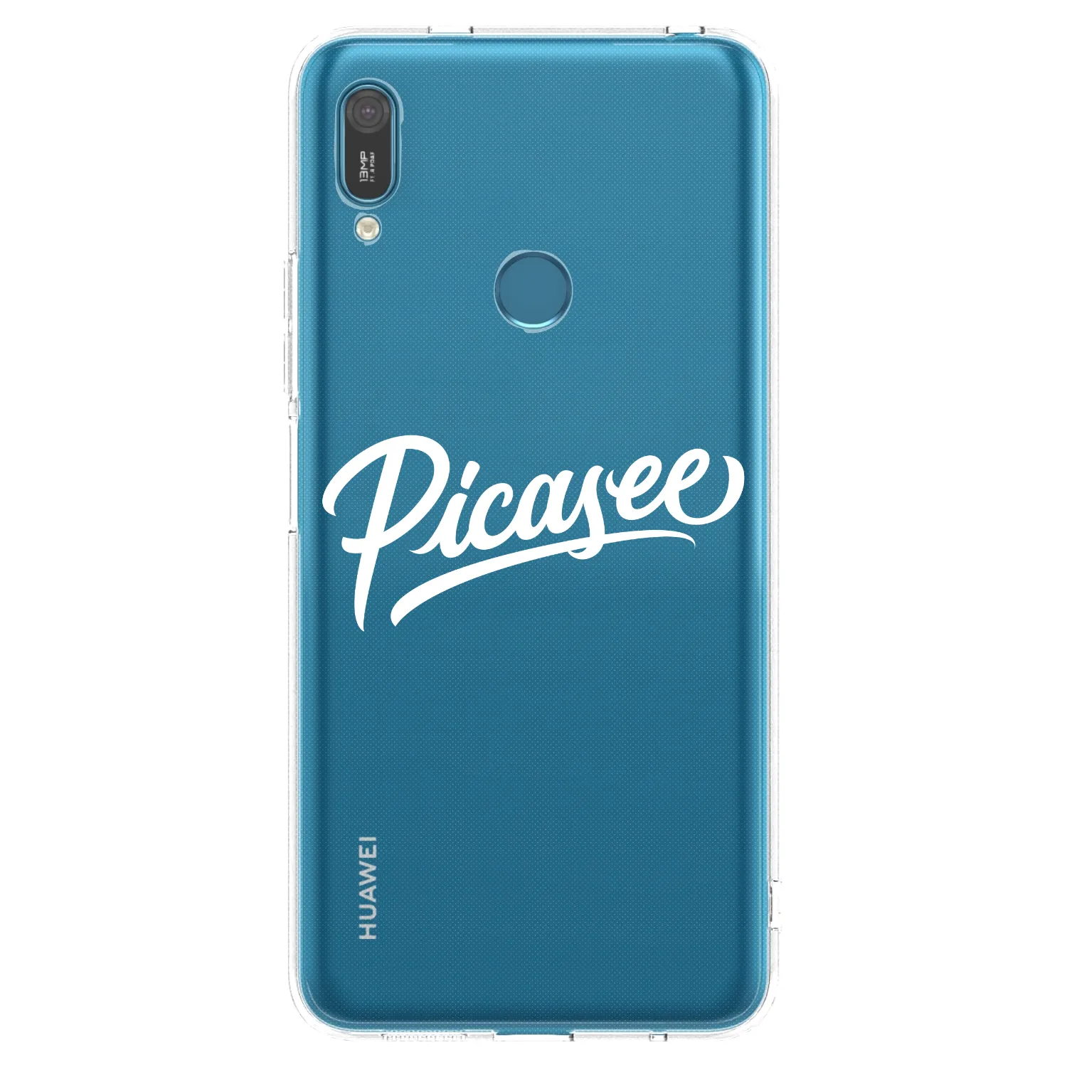 Picasee silikónový prehľadný obal pre Huawei Y7 2019 - Picasee - old logo - white