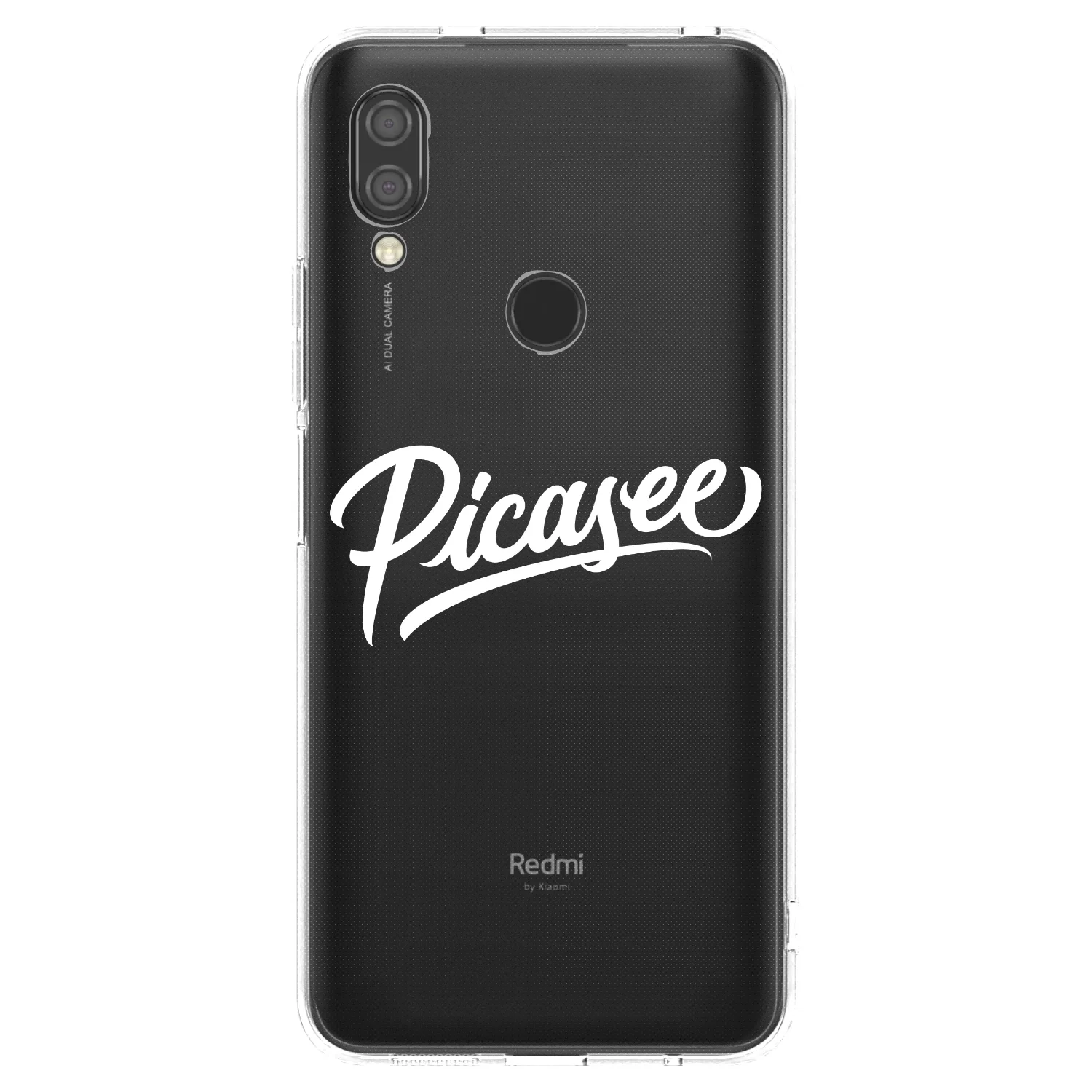 Picasee silikónový prehľadný obal pre Xiaomi Redmi 7 - Picasee - old logo - white