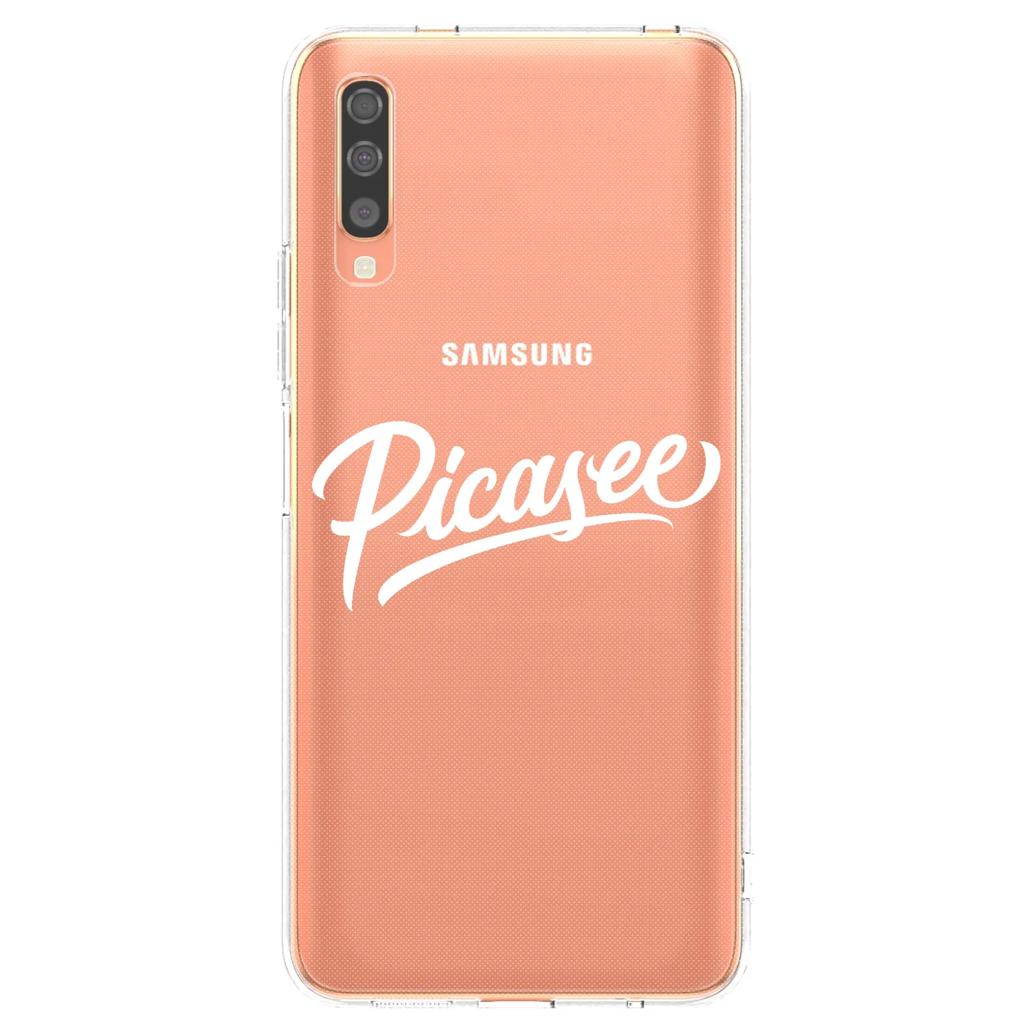 Picasee silikónový prehľadný obal pre Samsung Galaxy A70 A705F - Picasee - old logo - white