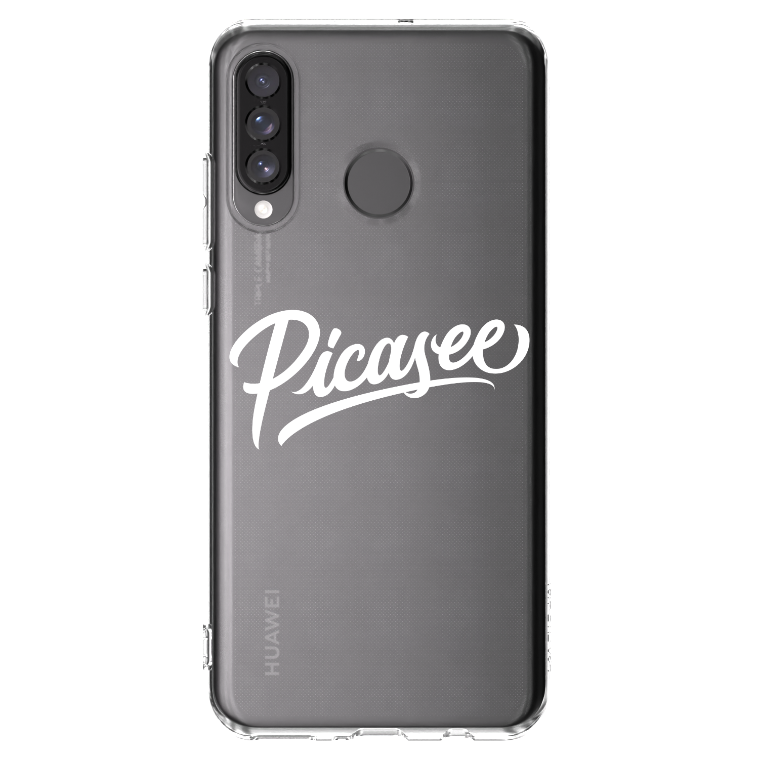 Picasee silikónový prehľadný obal pre Huawei P30 Lite - Picasee - old logo - white