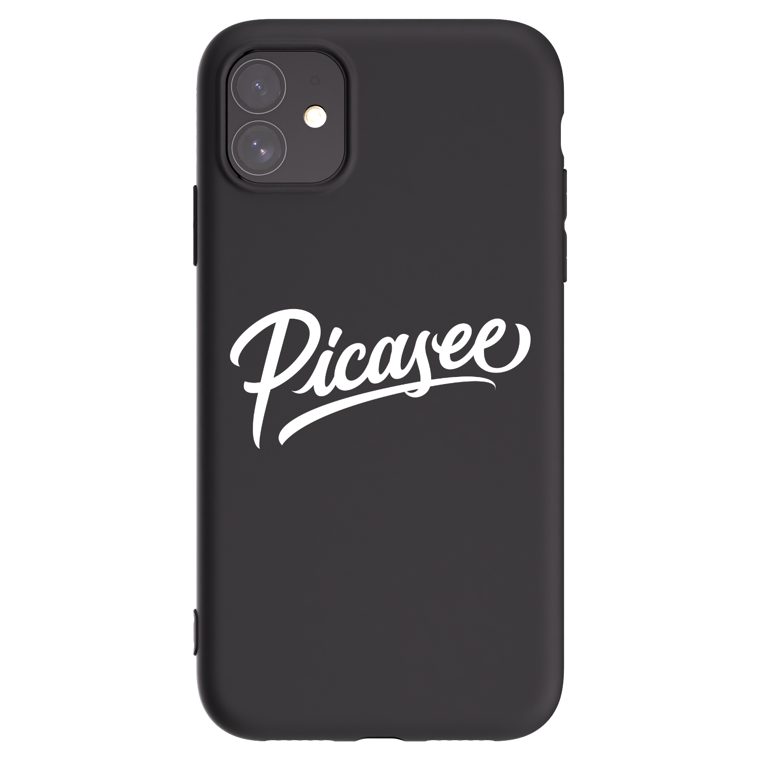 Picasee silikónový čierny obal pre Apple iPhone 11 - Picasee - old logo - white