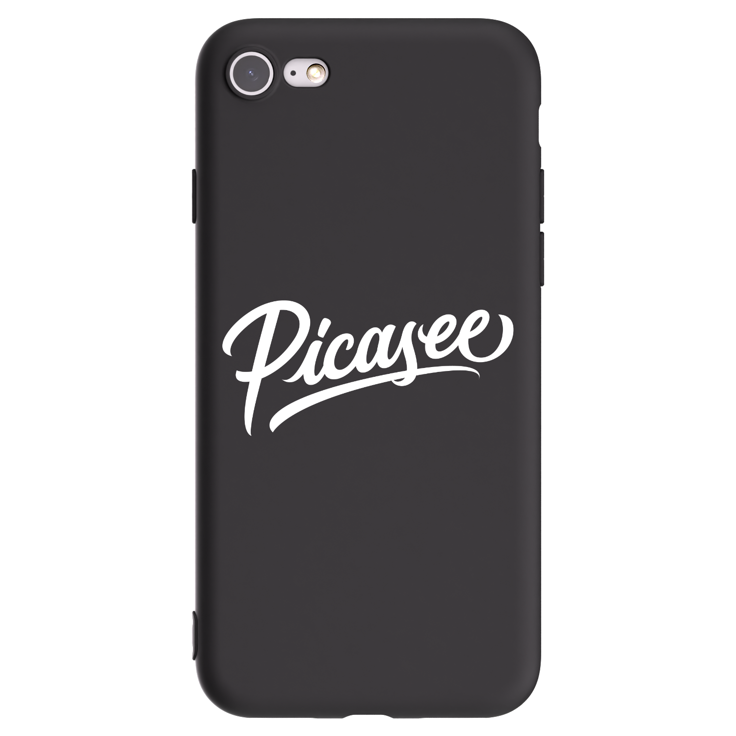 Picasee silikónový čierny obal pre Apple iPhone SE 2020 - Picasee - old logo - white