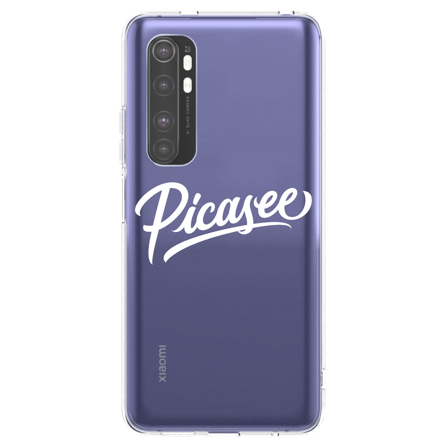 Picasee silikónový prehľadný obal pre Xiaomi Mi Note 10 Lite - Picasee - old logo - white