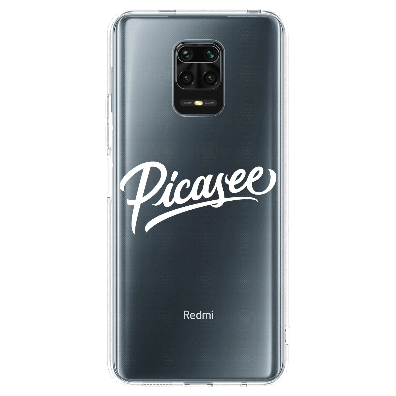 Picasee silikónový prehľadný obal pre Xiaomi Redmi Note 9S - Picasee - old logo - white