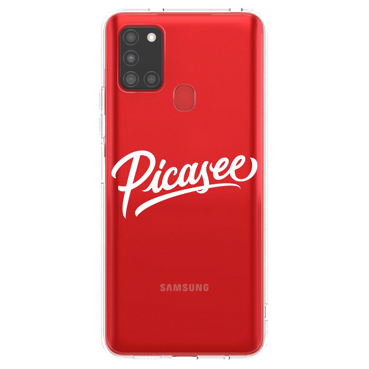 Picasee silikónový prehľadný obal pre Samsung Galaxy A21s - Picasee - old logo - white