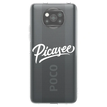 Picasee silikónový čierny obal pre Xiaomi Poco X3 - Picasee - old logo - white