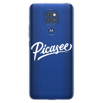 Picasee silikónový prehľadný obal pre Motorola Moto G9 Play - Picasee - old logo - white