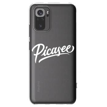 Picasee silikónový prehľadný obal pre Xiaomi Redmi Note 10 - Picasee - old logo - white