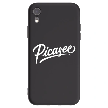 Picasee silikónový čierny obal pre Apple iPhone XR - Picasee - old logo - white