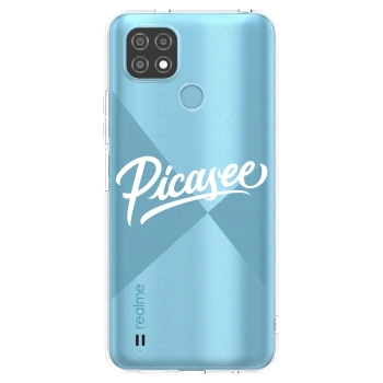 Picasee silikónový prehľadný obal pre Realme C21 - Picasee - old logo - white