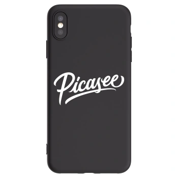 Picasee silikónový čierny obal pre Apple iPhone XS Max - Picasee - old logo - white