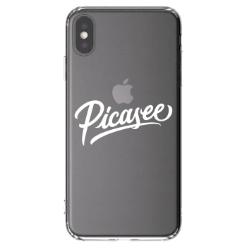 Picasee silikónový prehľadný obal pre Apple iPhone XS Max - Picasee - old logo - white
