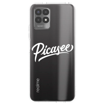 Picasee silikónový prehľadný obal pre Realme 8i - Picasee - old logo - white