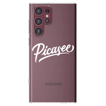 Picasee silikónový prehľadný obal pre Samsung Galaxy S22 Ultra 5G - Picasee - old logo - white