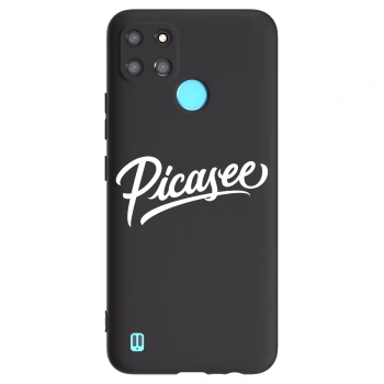 Picasee silikónový čierny obal pre Realme C21Y - Picasee - old logo - white