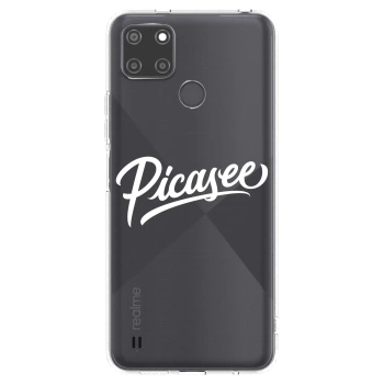 Picasee silikónový prehľadný obal pre Realme C21Y - Picasee - old logo - white
