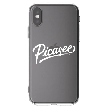 Picasee silikónový prehľadný obal pre Apple iPhone X/XS - Picasee - old logo - white