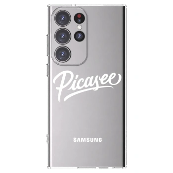 Picasee silikónový prehľadný obal pre Samsung Galaxy S23 Ultra 5G - Picasee - old logo - white