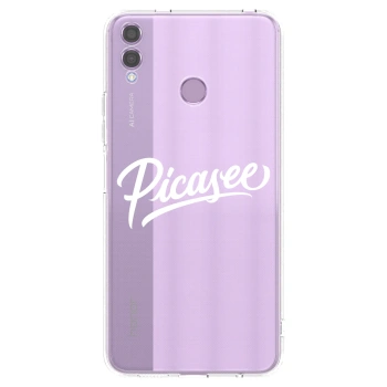Picasee silikónový prehľadný obal pre Honor 8X - Picasee - old logo - white