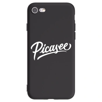 Picasee silikónový čierny obal pre Apple iPhone 7 - Picasee - old logo - white