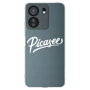 Picasee silikónový prehľadný obal pre Xiaomi Redmi 13C 4G - Picasee - old logo - white