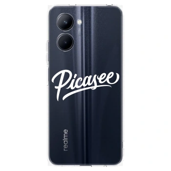 Picasee silikónový prehľadný obal pre Realme C33 (2023) - Picasee - old logo - white