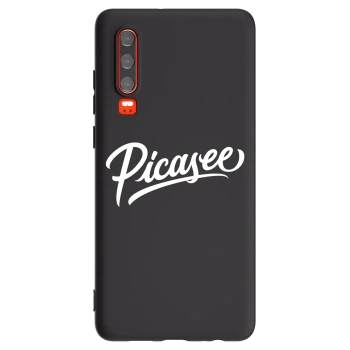 Picasee silikónový čierny obal pre Huawei P30 - Picasee - old logo - white