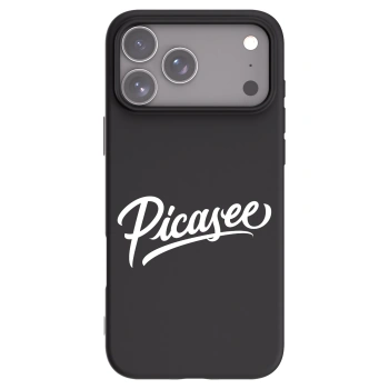 Picasee silikónový čierny obal pre Apple iPhone 17 Pro Max - Picasee - old logo - white