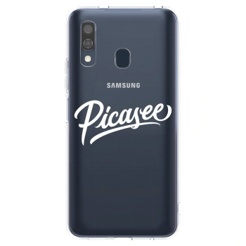 Picasee silikónový prehľadný obal pre Samsung Galaxy A40 A405F - Picasee - old logo - white