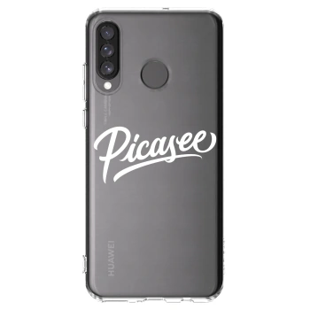 Picasee silikónový prehľadný obal pre Huawei P30 Lite - Picasee - old logo - white