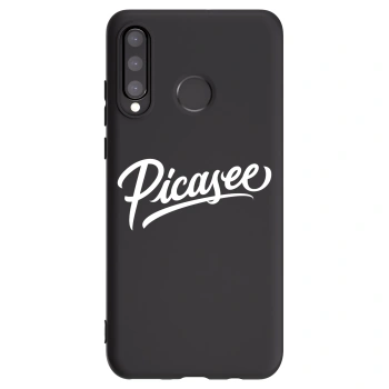 Picasee silikónový čierny obal pre Huawei P30 Lite - Picasee - old logo - white