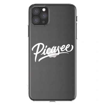 Picasee silikónový prehľadný obal pre Apple iPhone 11 Pro Max - Picasee - old logo - white