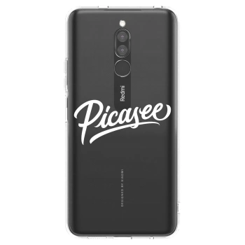 Picasee silikónový prehľadný obal pre Xiaomi Redmi 8 - Picasee - old logo - white