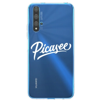 Picasee silikónový prehľadný obal pre Huawei Nova 5T - Picasee - old logo - white