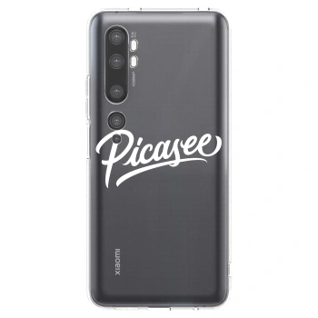 Picasee silikónový prehľadný obal pre Xiaomi Mi Note 10 (Pro) - Picasee - old logo - white