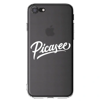 Picasee silikónový prehľadný obal pre Apple iPhone SE 2020 - Picasee - old logo - white