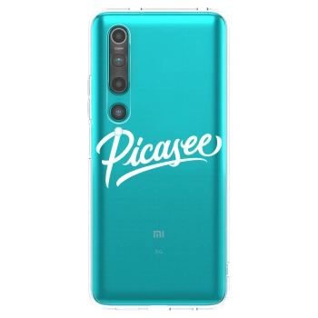 Picasee silikónový prehľadný obal pre Xiaomi Mi 10 - Picasee - old logo - white