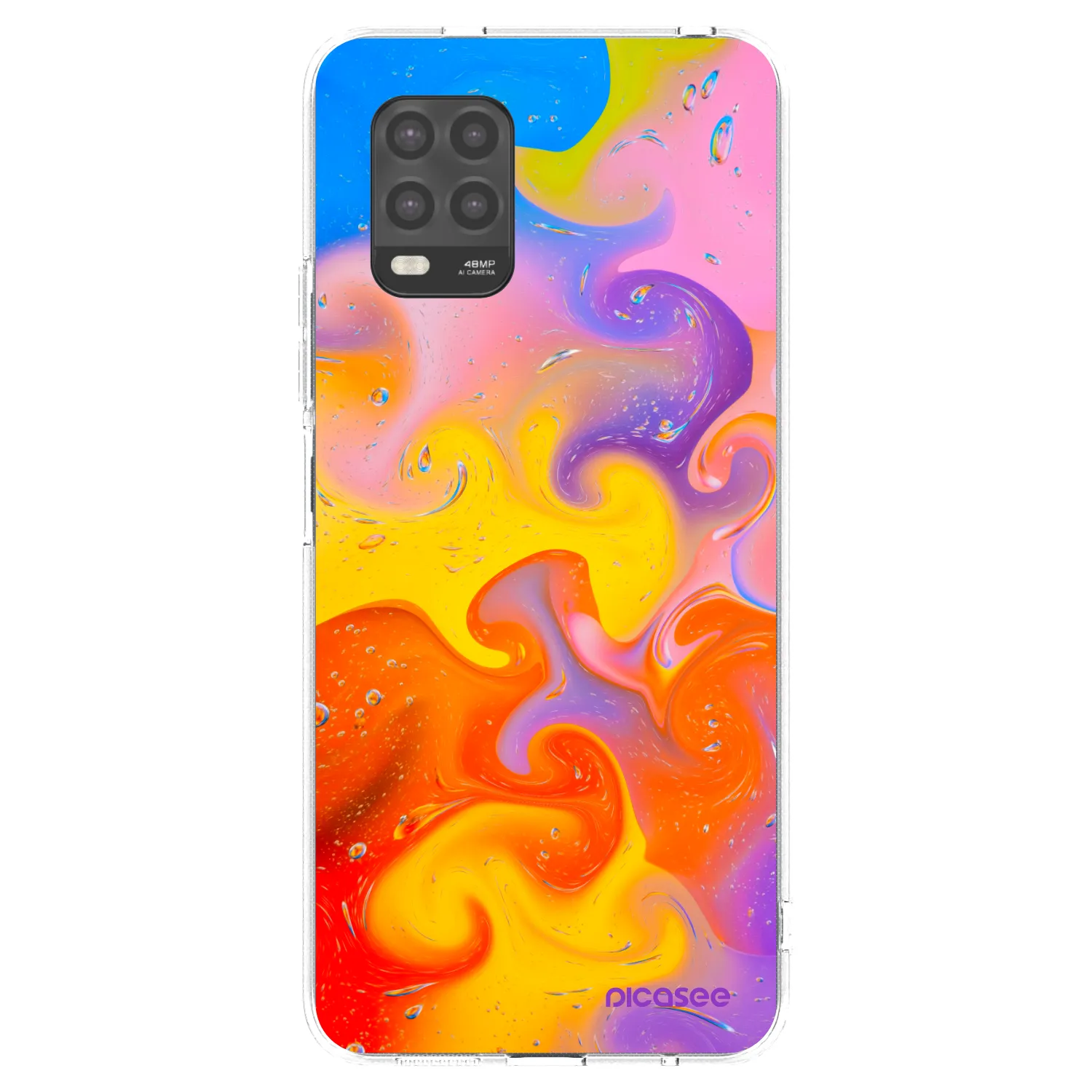 Silikónový prehľadný obal pre Xiaomi Mi 10 Lite - Bubbles