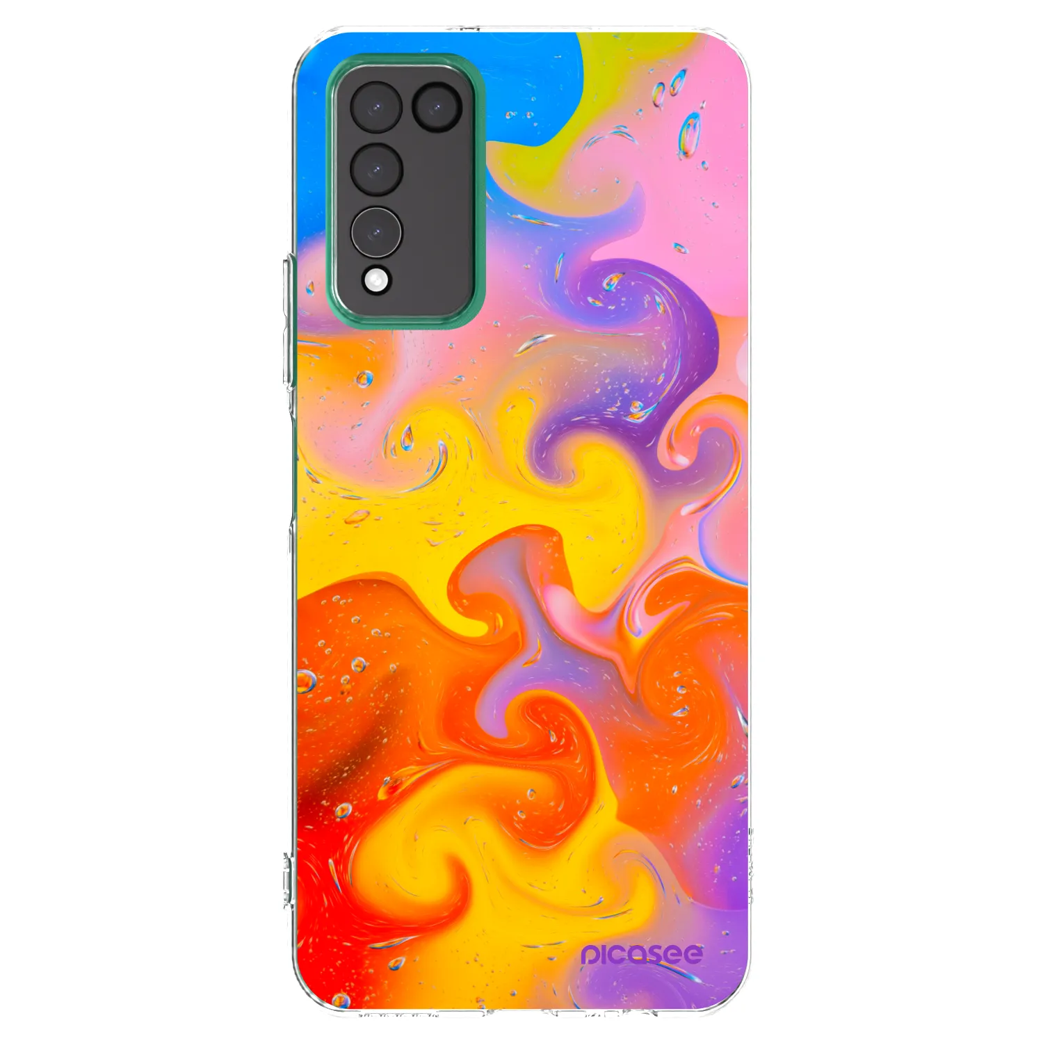 Picasee silikónový prehľadný obal pre Honor 10X Lite - Bubbles