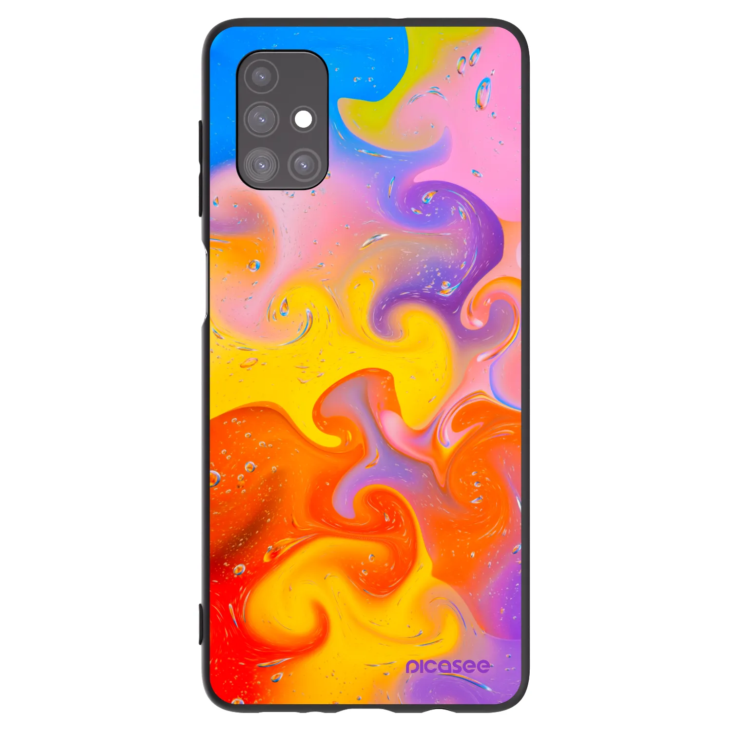 Picasee silikónový čierny obal pre Samsung Galaxy M51 M515F - Bubbles