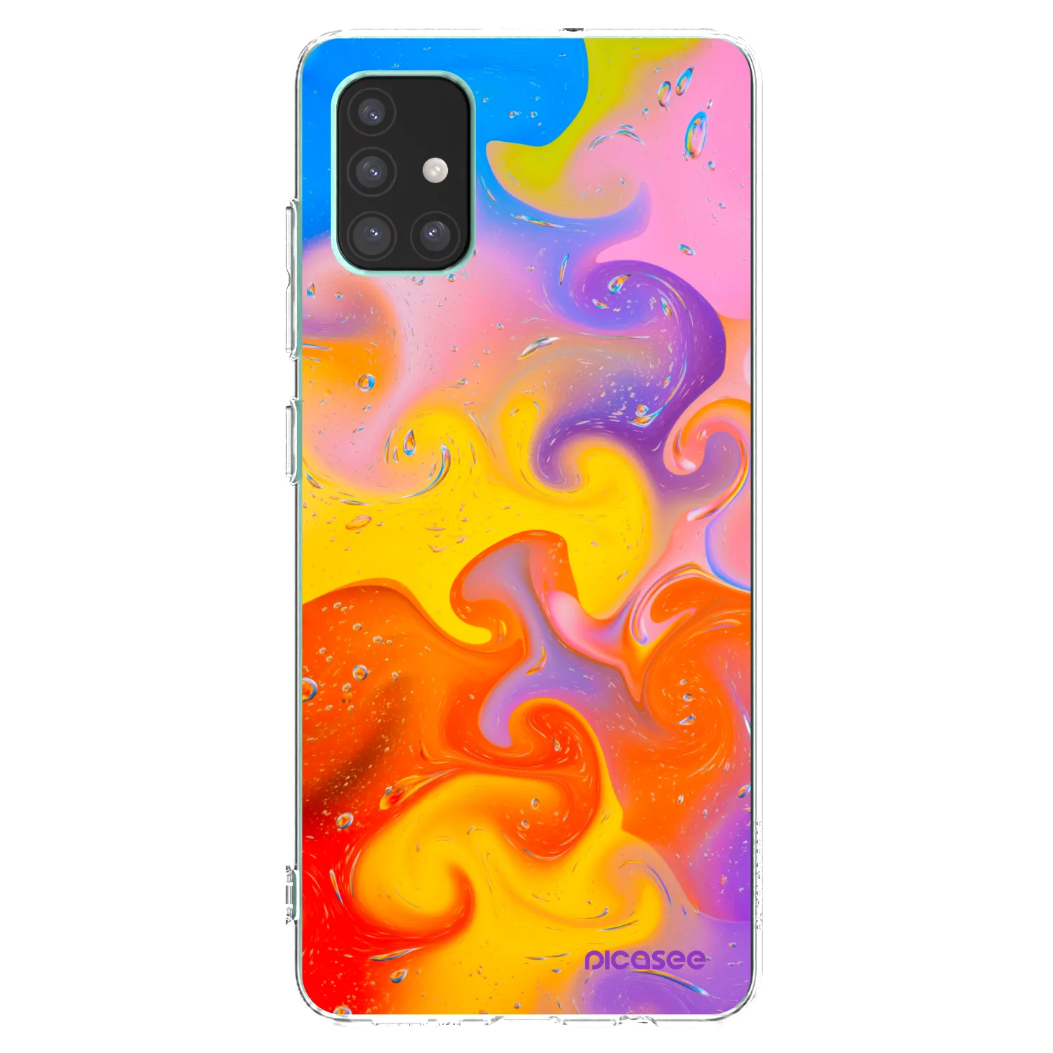 Picasee silikónový prehľadný obal pre Samsung Galaxy M51 M515F - Bubbles