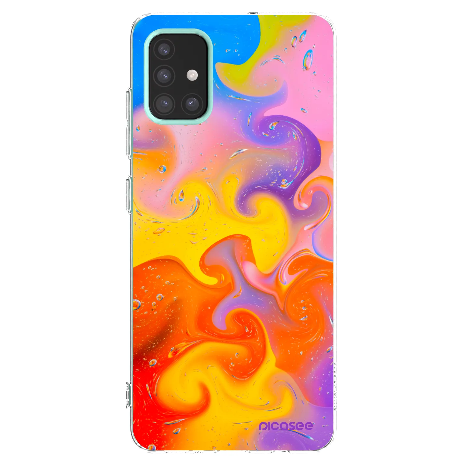 Picasee silikónový prehľadný obal pre Samsung Galaxy M31s - Bubbles