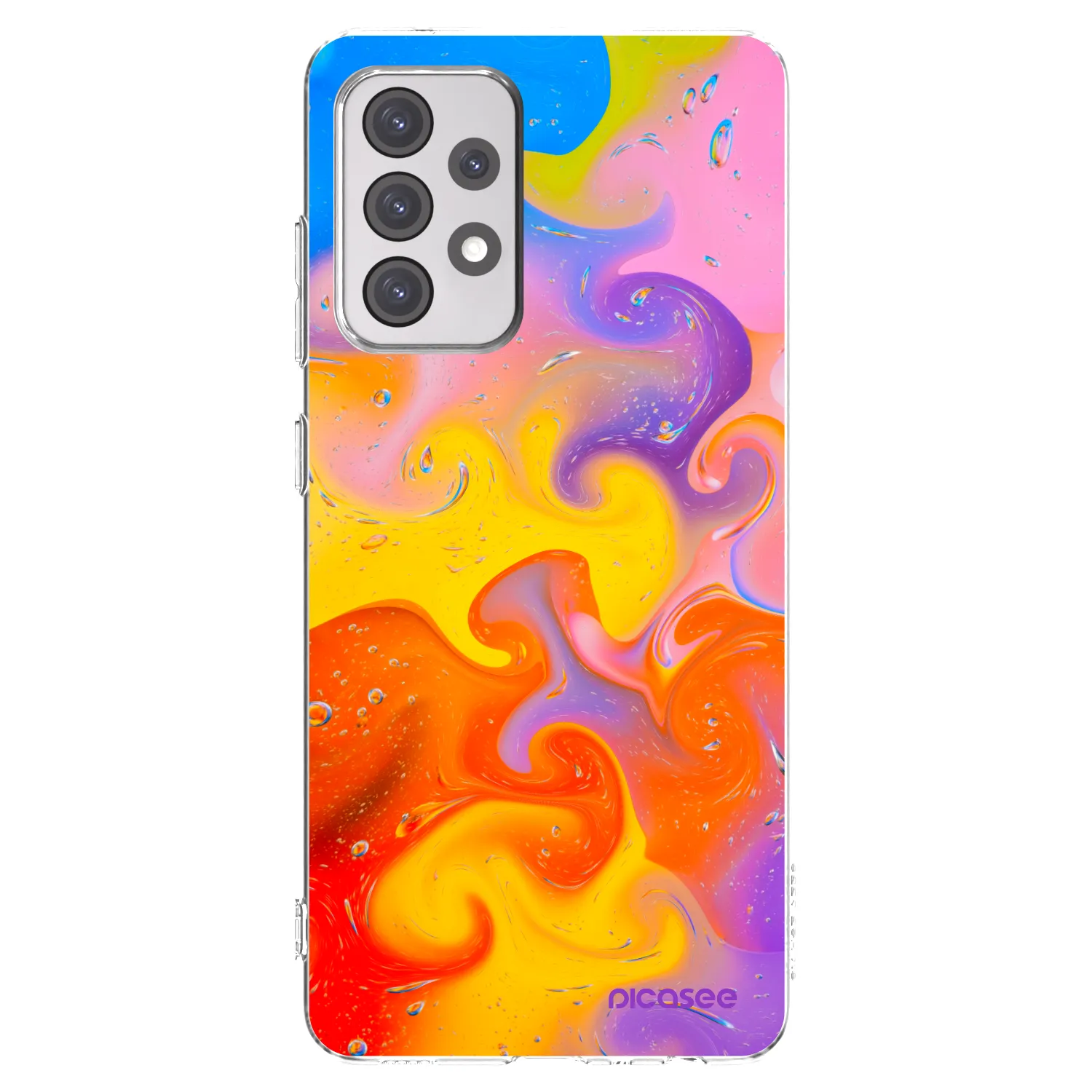 Picasee silikónový prehľadný obal pre Samsung Galaxy A52 5G A525F - Bubbles