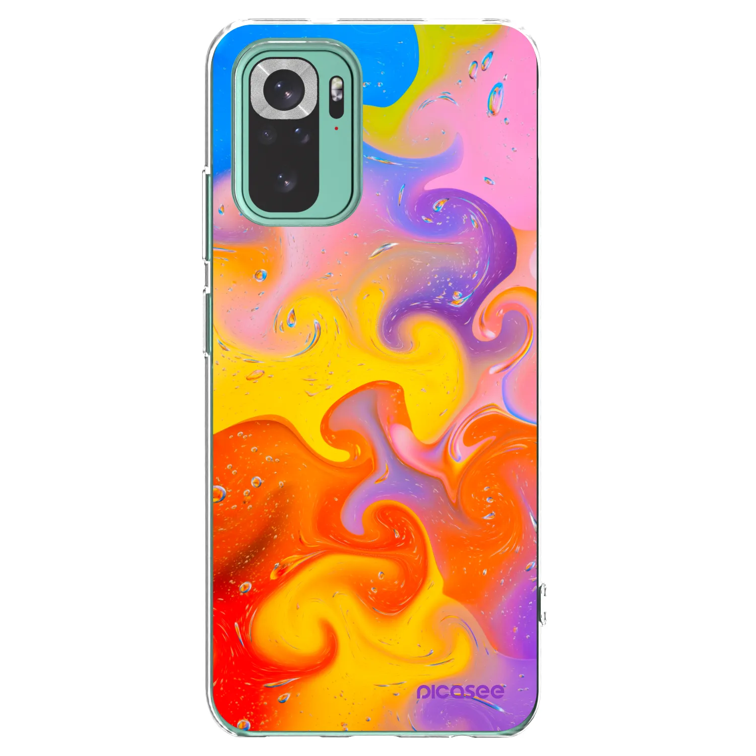 Picasee silikónový prehľadný obal pre Xiaomi Redmi Note 10 Pro - Bubbles
