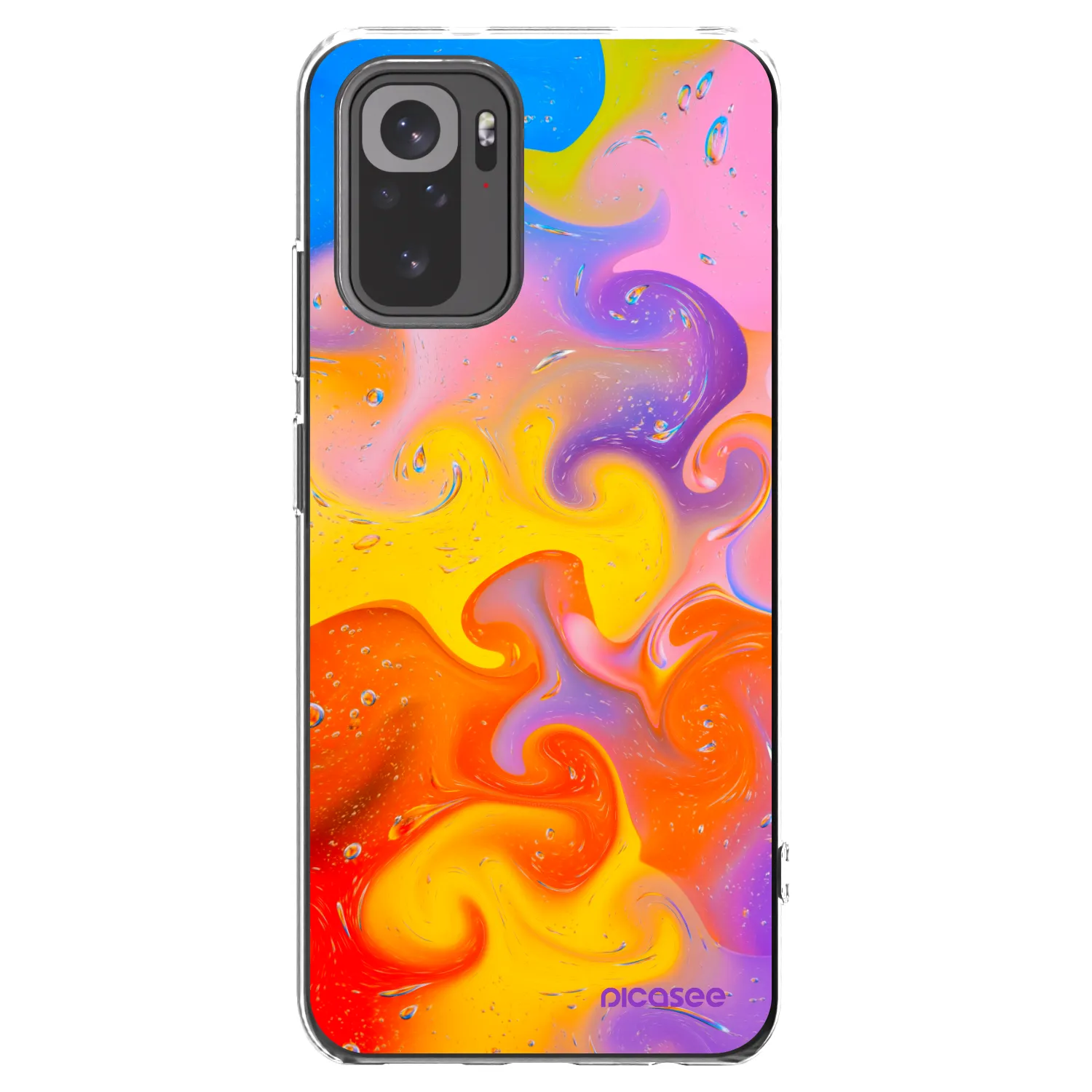 Picasee silikónový prehľadný obal pre Xiaomi Redmi Note 10S - Bubbles