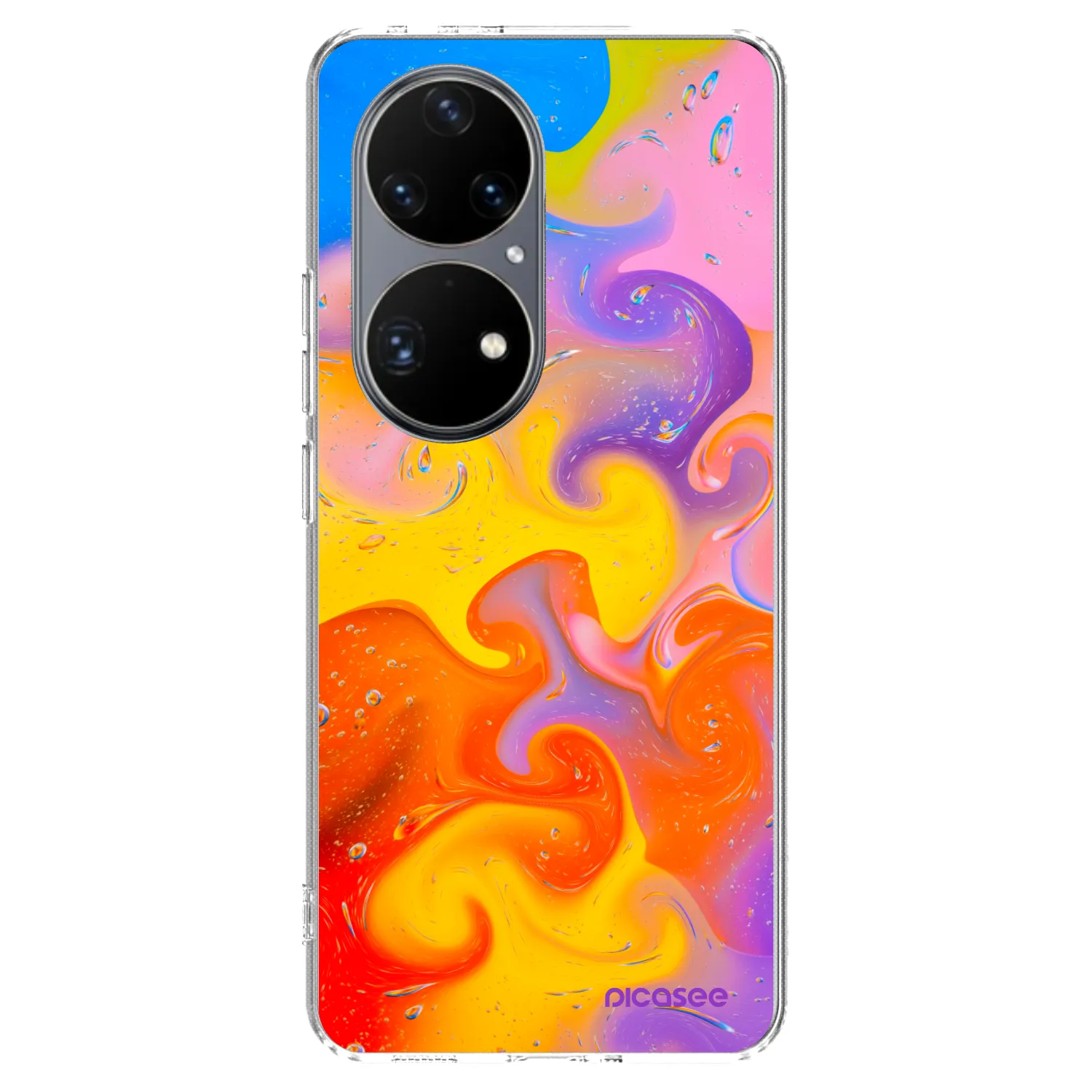 Picasee silikónový prehľadný obal pre Huawei P50 - Bubbles